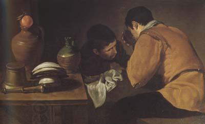 Diego Velazquez Deux Jeunes Gens a table (df02) oil painting picture
